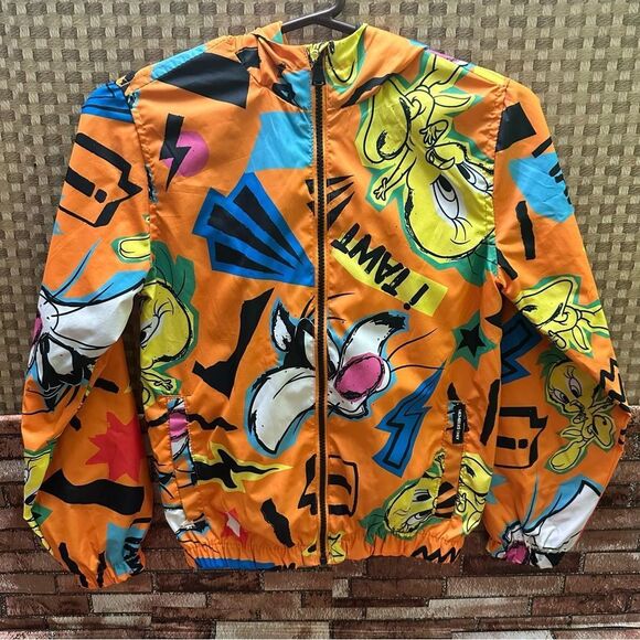 Members Only Looney Tunes Tweety Windbreaker Jacket 10/12 - Picture 2 of 13